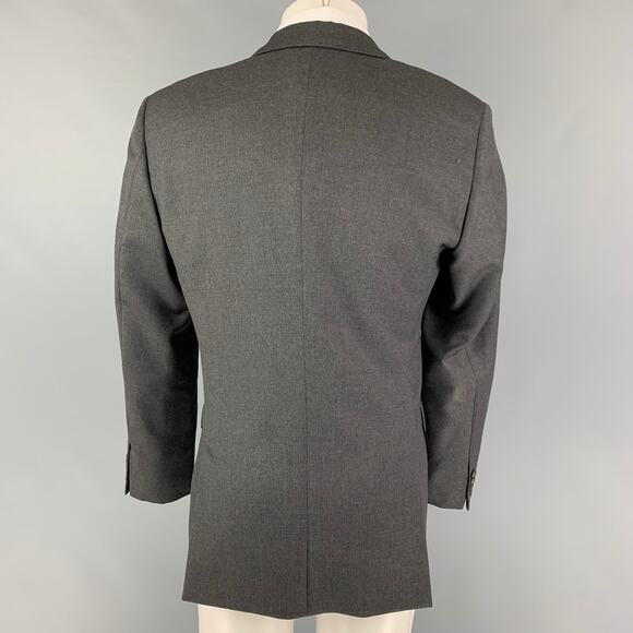 CALVIN KLEIN COLLECTION Size 40 Dark Gray Wool Sport Coat - Picture 3 of 6